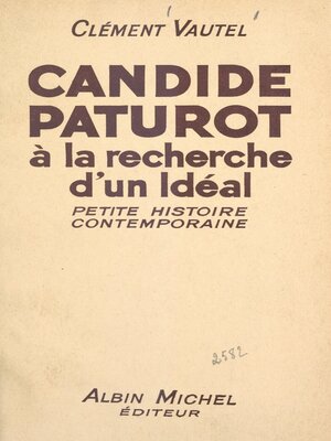 cover image of Candide Paturot à la recherche d'un idéal